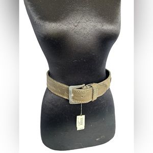 31. Brighton Women’s Khaki W/Black Hearts Studs Belt 1.75” Buckle 24.5-28.5”